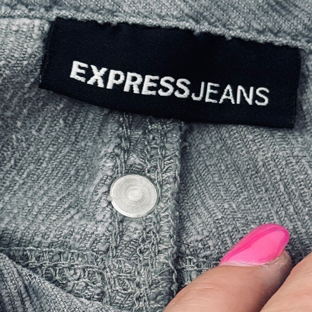 Express Jeans. Grey Wide Leg Women’s Jeans. Size 5/6. - Picture 2 of 10